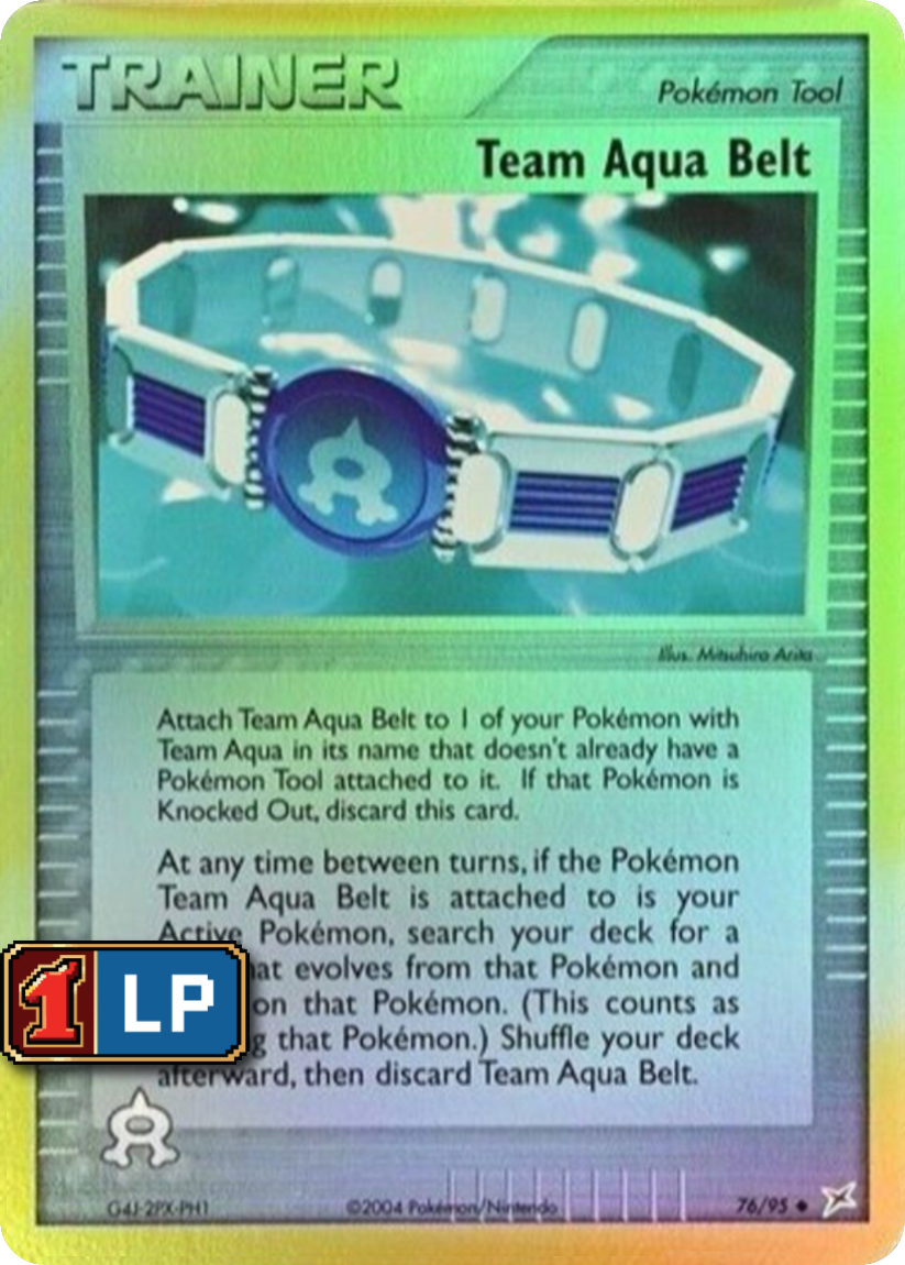 Team Aqua Belt - MA 76/95 (Reverse Holo) EN Team Magma vs Team Aqua 2004