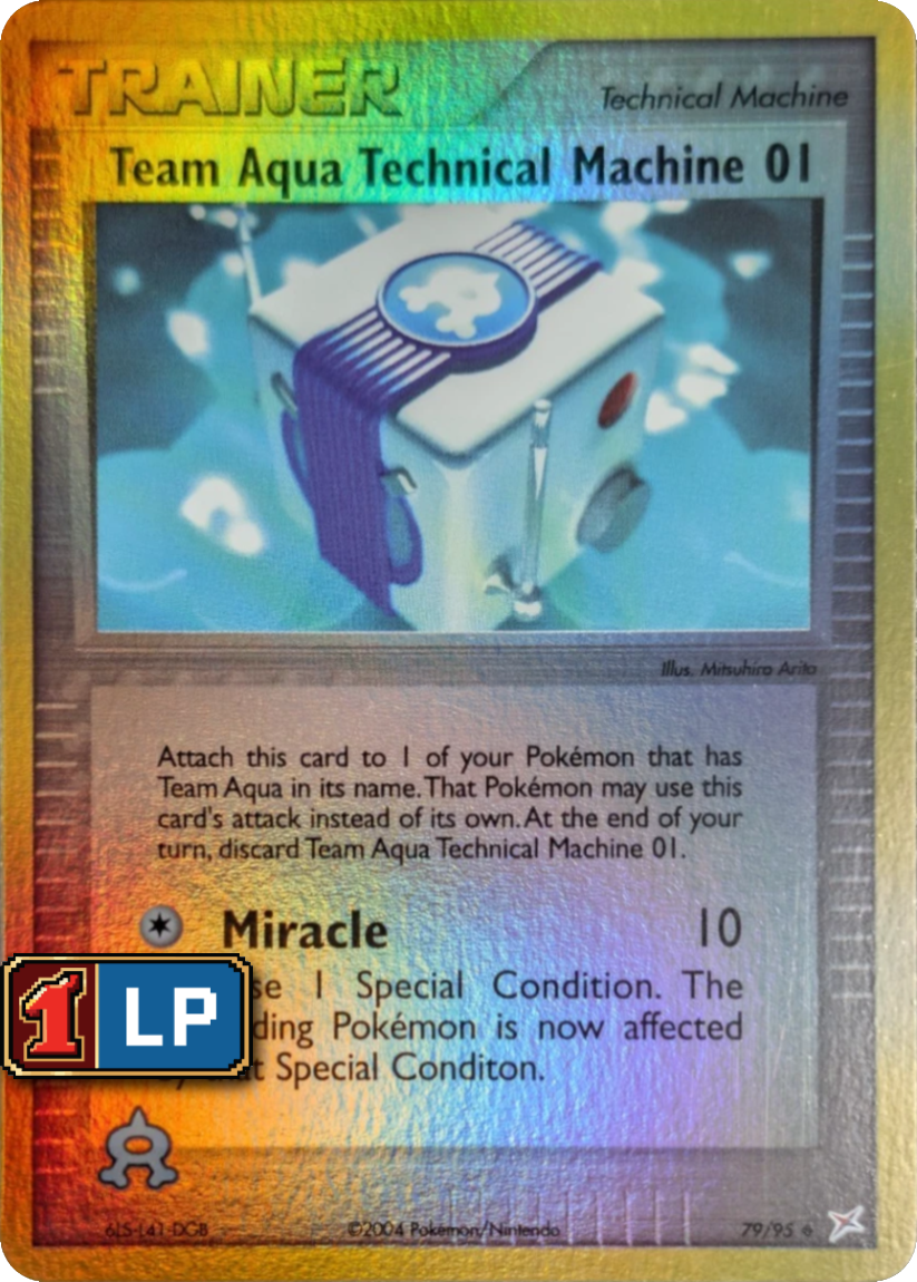 Team Aqua Technical Machine 01 - MA 79/95 (Reverse Holo) EN Team Magma vs Team Aqua 2004