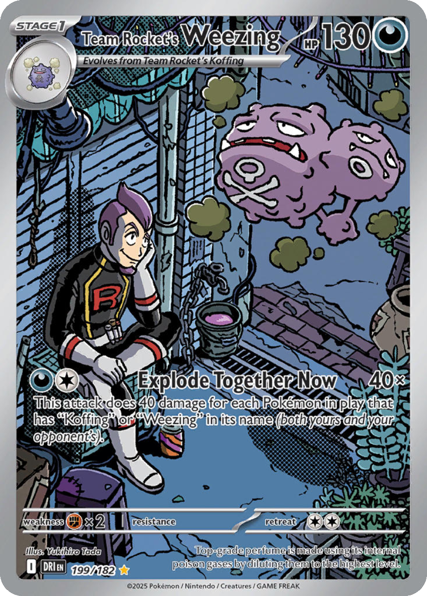 Team Rocket's Weezing - DRI 199/182 (Illustration Rare) English Destined Rivals 2025