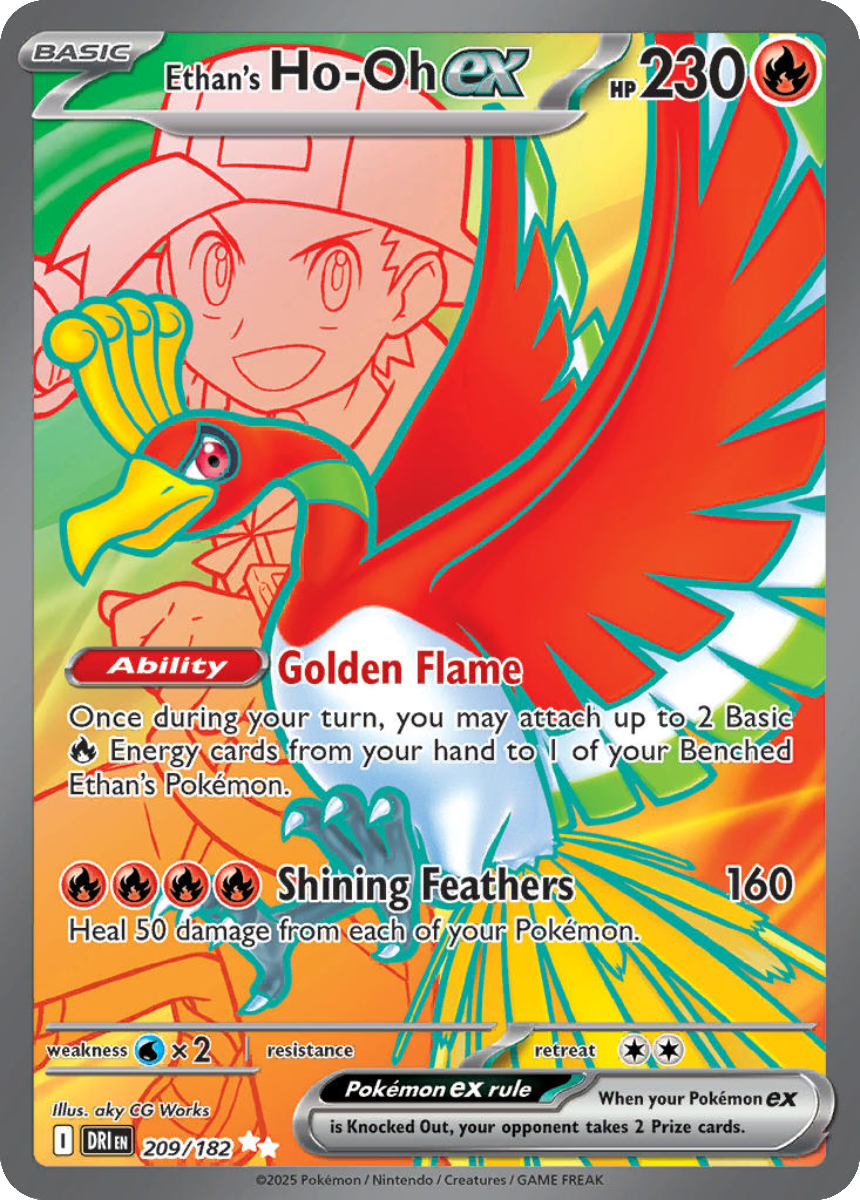Ethan’s Ho-Oh ex - DRI 209/182 (Ultra Rare) English Destined Rivals 2025