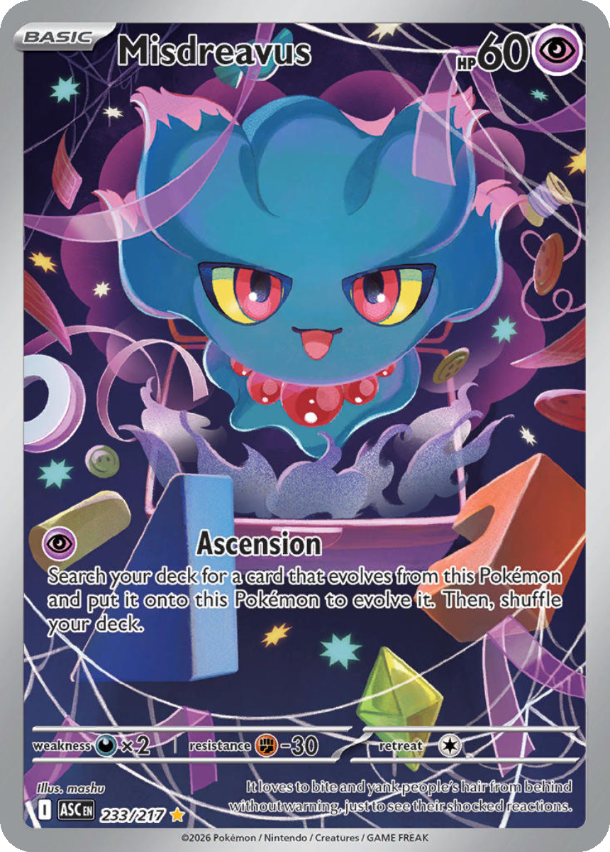 Misdreavus - ASC 233/217 (Illustration Rare) English Ascended Heroes 2026