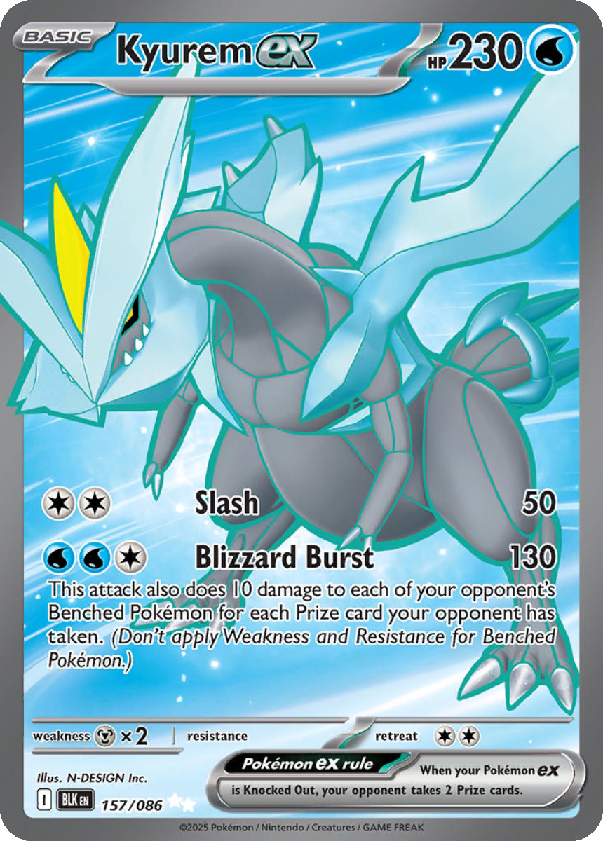 Kyurem ex - BLK 157/086 (Ultra Rare) English Black Bolt 2025