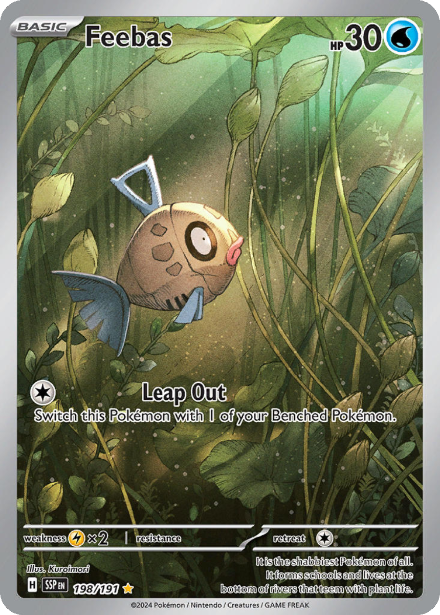 Feebas - SSP 198/191 (Illustration Rare) English Surging Sparks 2024