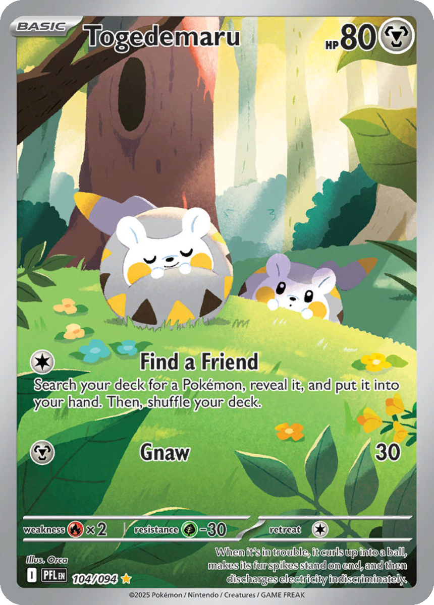 Togedemaru - PFL 104/094 (Illustration Rare) English Phantasmal Flames 2025