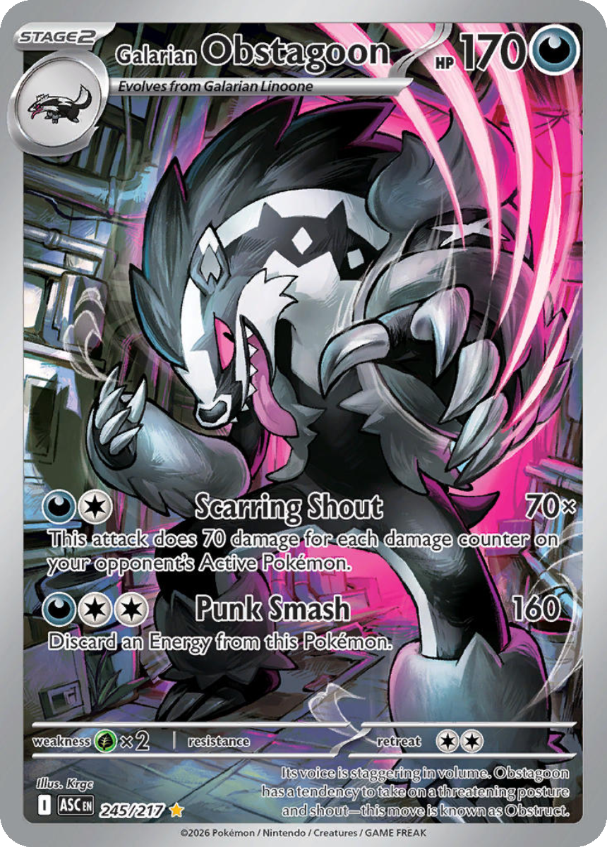 Galarian Obstagoon - ASC 245/217 (Illustration Rare) English Ascended Heroes 2026