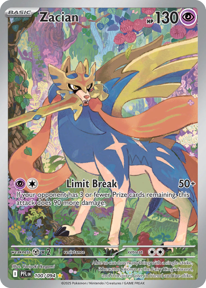 Zacian - PFL 100/094 (Illustration Rare) English Phantasmal Flames 2025