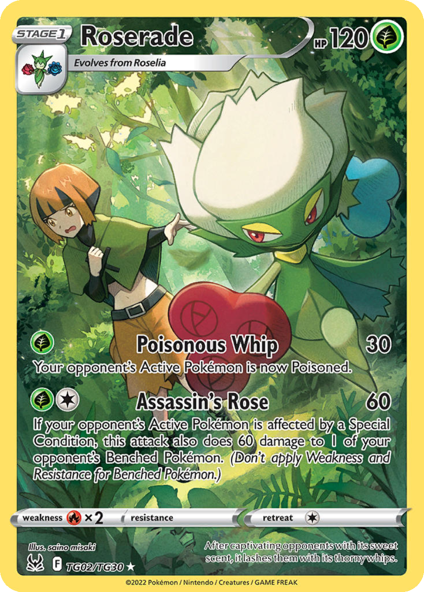 Roserade - LOR TG02/TG30 (Trainer Gallery Holo Rare) English Lost Origin 2022