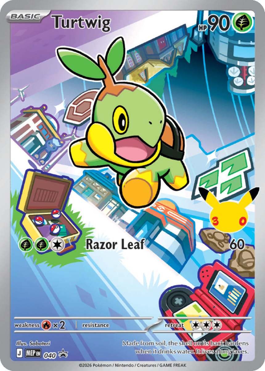 Turtwig - MEP 040 (Promo) English First Partner Illustration Collection Series 1 2026