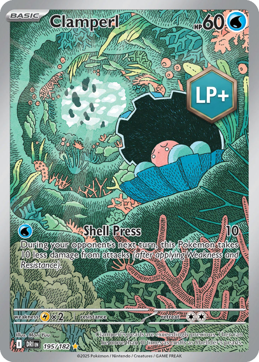Clamperl - DRI 195/182 (Illustration Rare) English Destined Rivals 2025