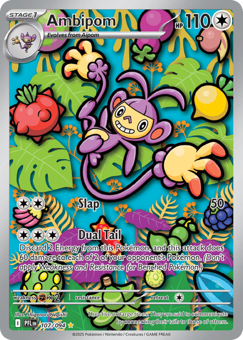Ambipom - PFL 107/094 (Illustration Rare) EN Phantasmal Flames 2025