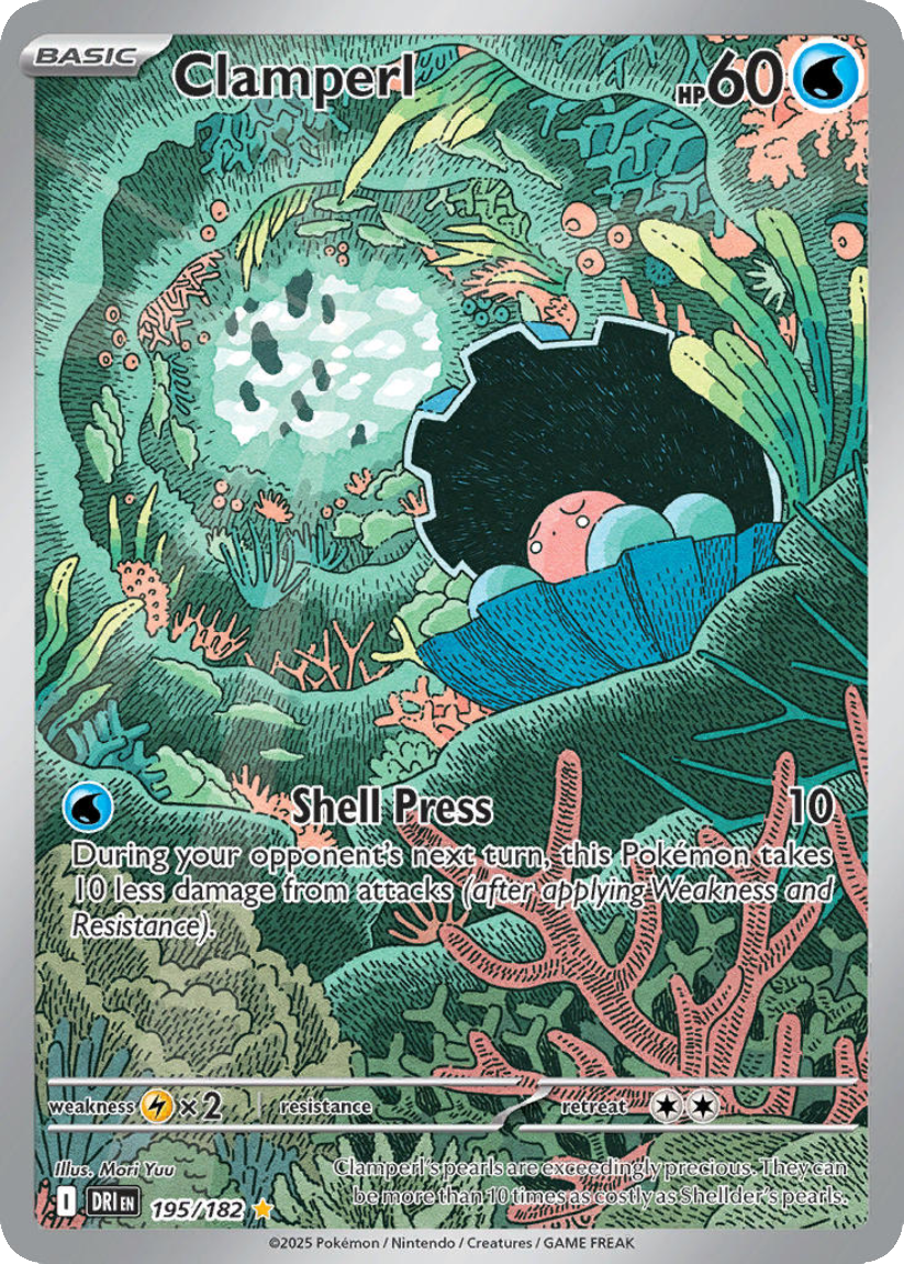 Clamperl - DRI 195/182 (Illustration Rare) EN Destined Rivals 2025