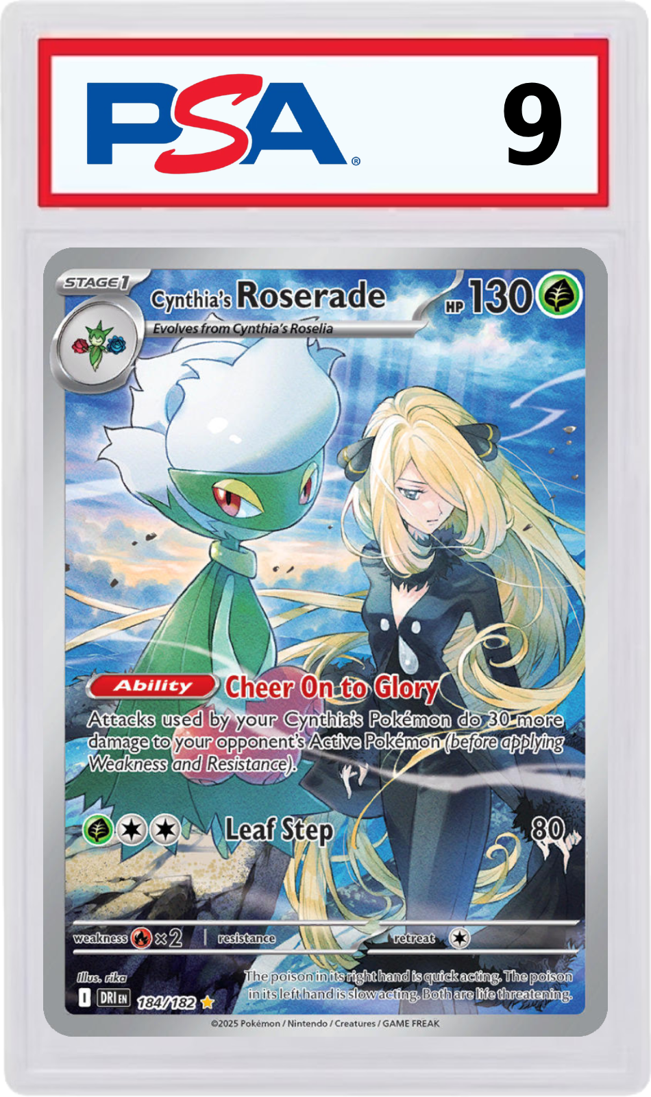 Cynthia's Roserade - DRI 184/182 (Illustration Rare) English Destined Rivals 2025