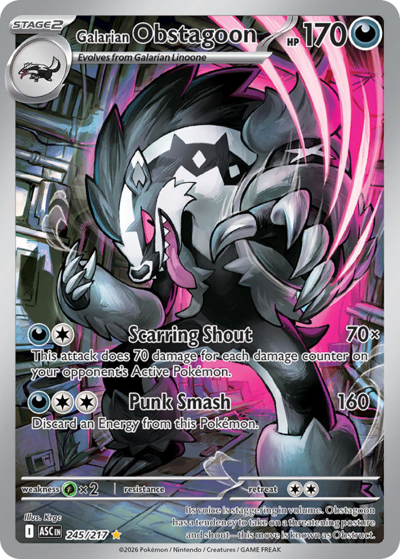 Galarian Obstagoon - ASC 245/217 (Illustration Rare) EN Ascended Heroes 2026