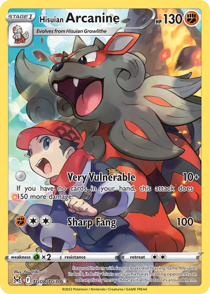 Hisuian Arcanine - LOR TG08/TG30 (Ultra Rare) English Lost Origin: Trainer Gallery 2022