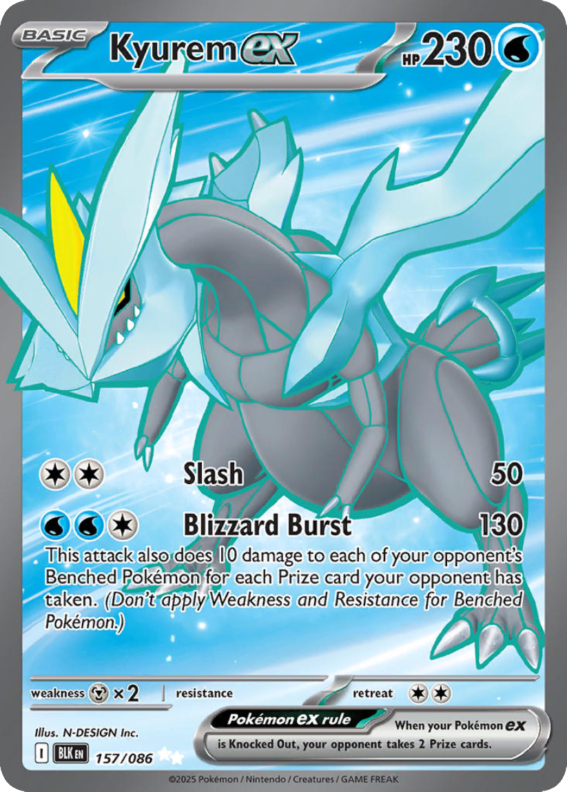 Kyurem ex - BLK 157/086 (Ultra Rare) EN Black Bolt 2025