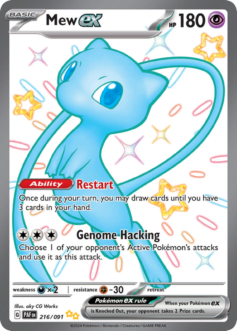 Mew ex - PAF 216/091 (Shiny Ultra Rare) EN Paldean Fates 2024
