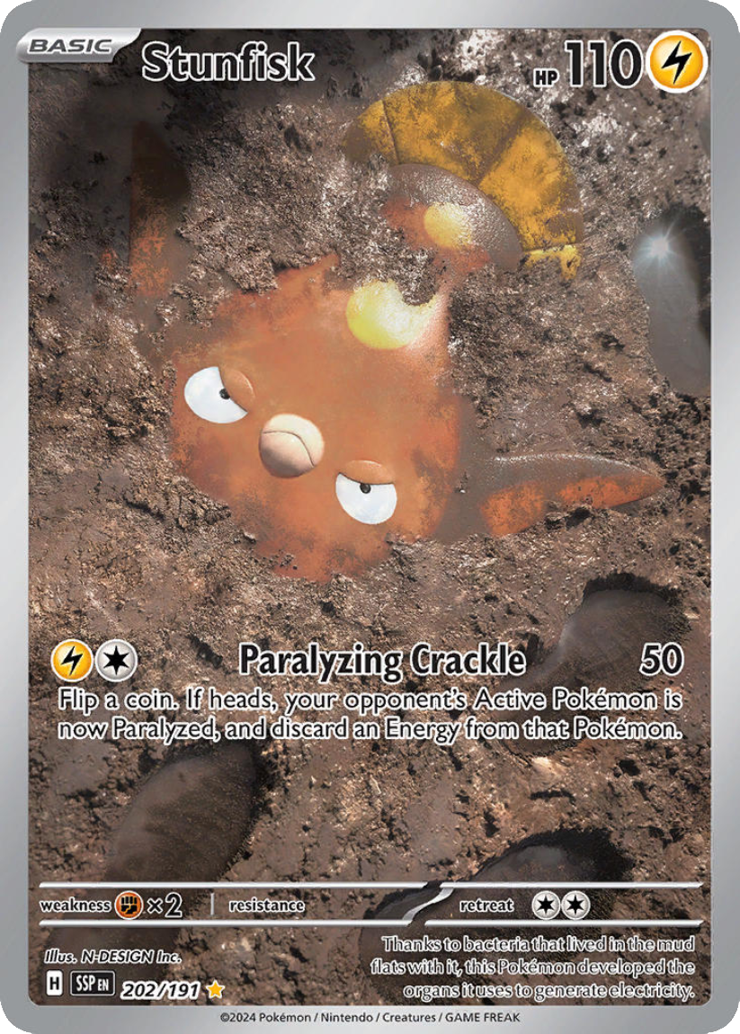 Stunfisk - SSP 202/191 (Illustration Rare) EN Surging Sparks 2024