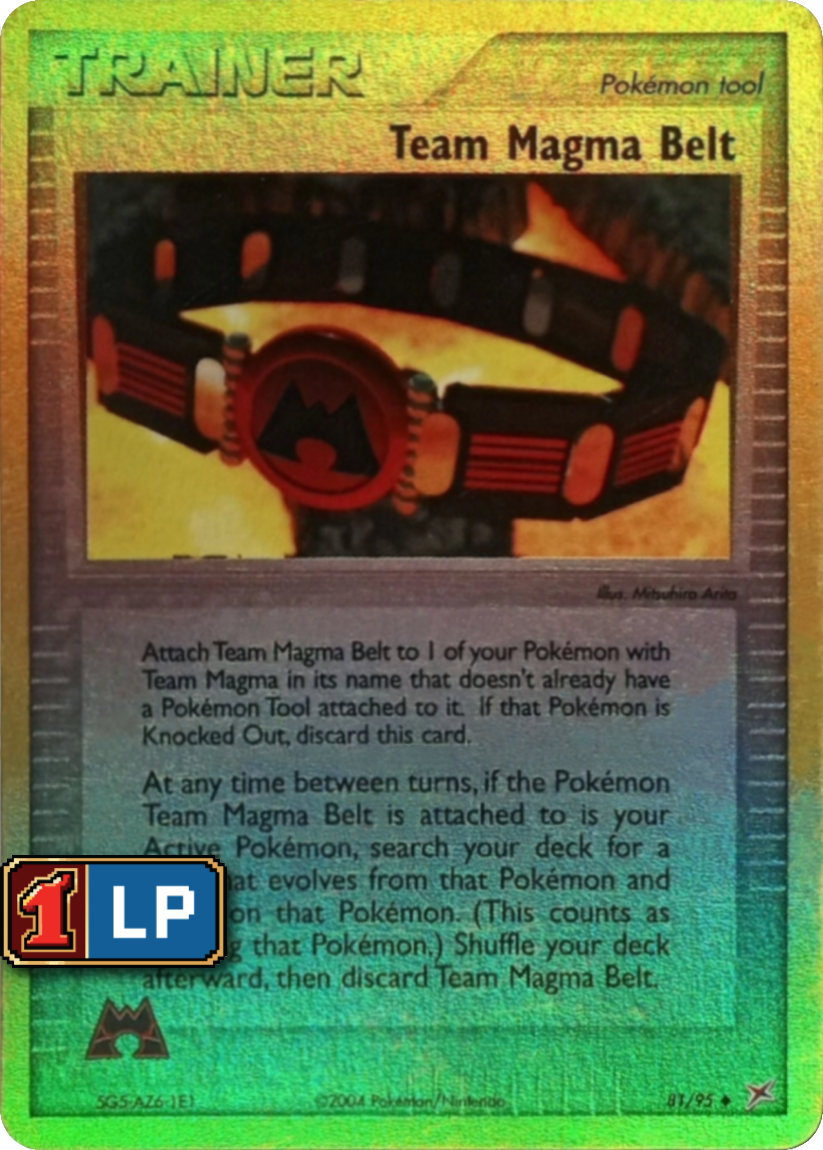 Team Magma Belt - MA 81/95 (Reverse Holo) EN Team Magma vs Team Aqua 2004