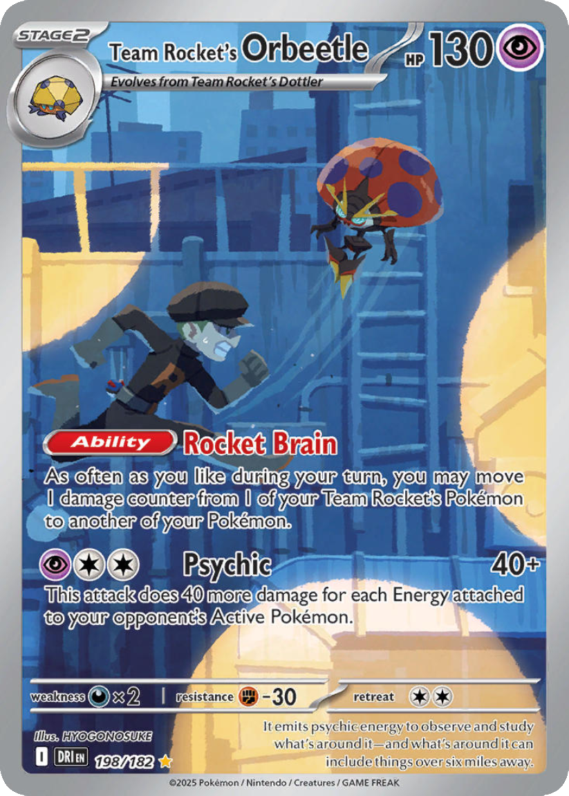 Team Rocket’s Orbeetle - DRI 198/182 (Illustration Rare) English Destined Rivals 2025