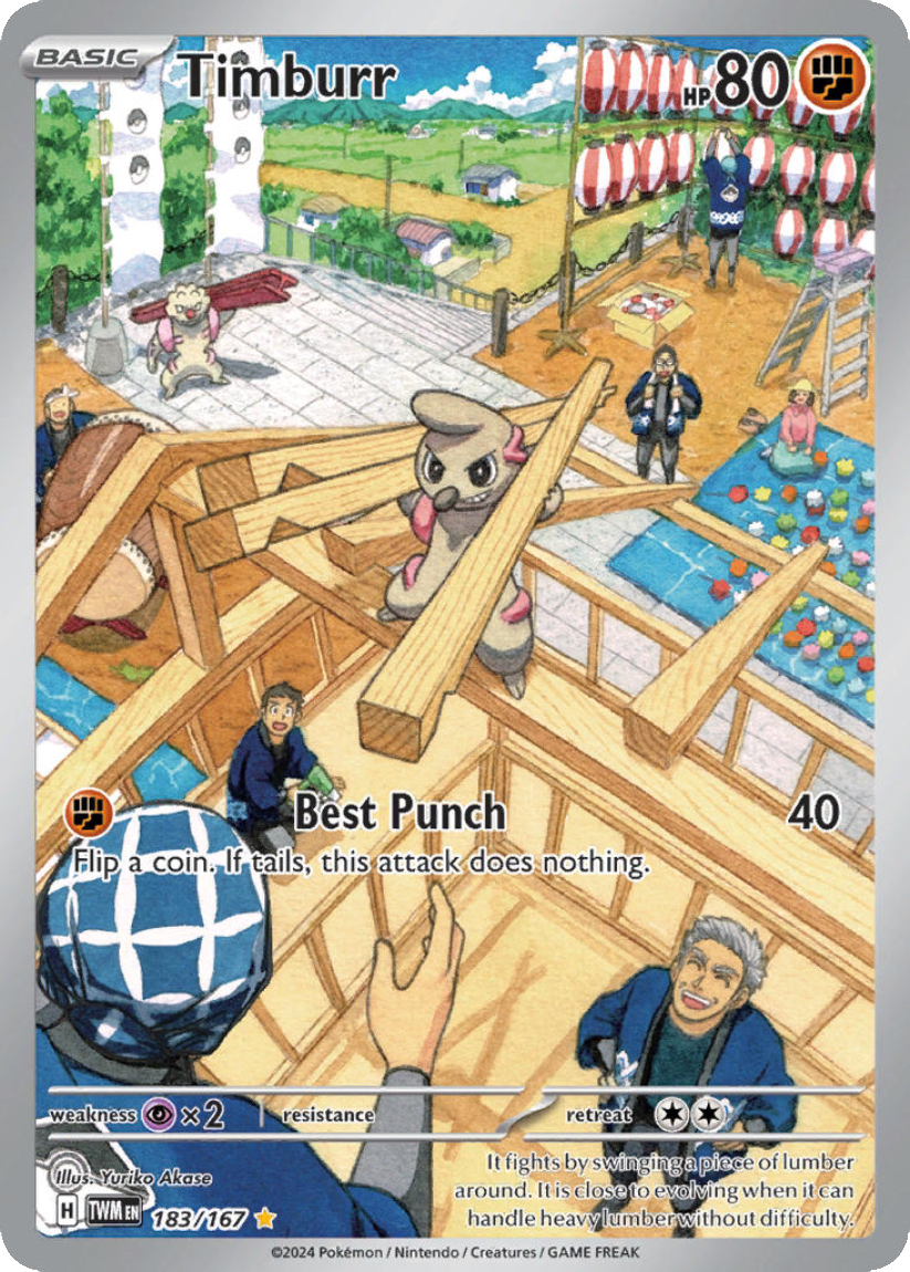 Timburr - TWM 183/167 (Illustration Rare) EN Twilight Masquerade 2024