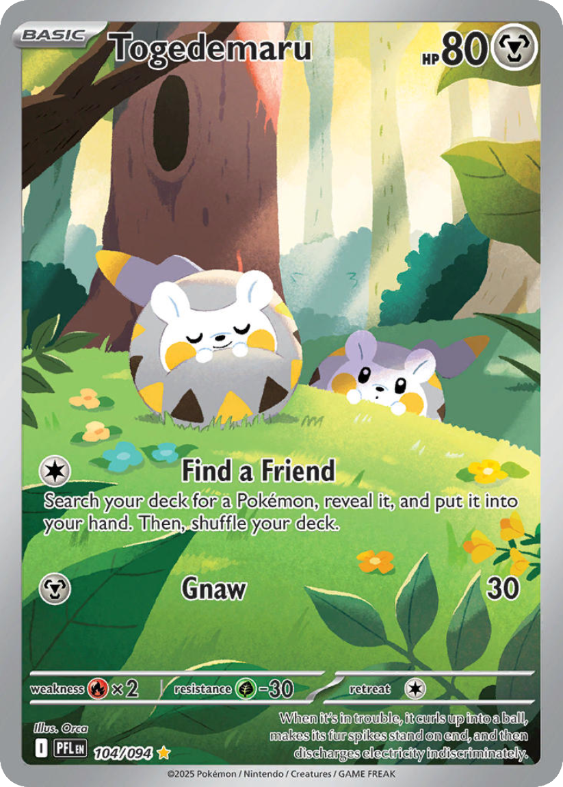Togedemaru - PFL 104/094 (Illustration Rare) EN Phantasmal Flames 2025