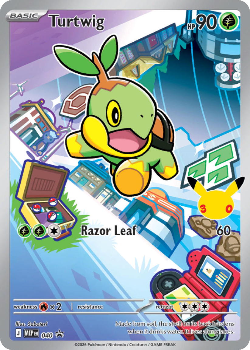 Turtwig - MEP 040 (Promo) EN First Partner Illustration Collection Series 1 2026